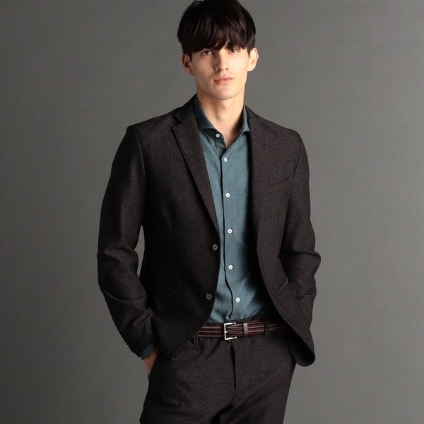 ムッシュニコル（MONSIEUR NICOLE）/ヘリンボンストレッチ セットアップジャケット