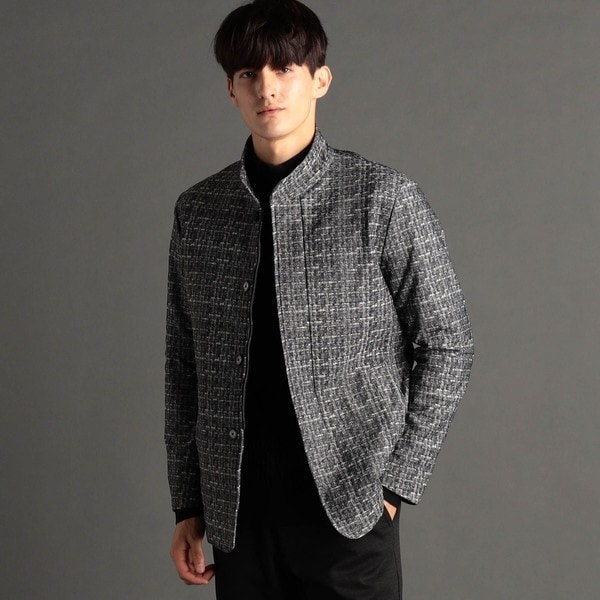 ムッシュニコル（MONSIEUR NICOLE）/グラフィックチェックプリント スタンドカラーブルゾン