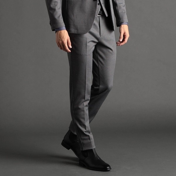 ムッシュニコルエクストラ（MONSIEUR NICOLE ex/tra）/【ex/tra】ヘリンボンダブルジャカード セットアップパンツ