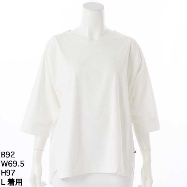 グリーンノート（gree*n[nout]）/接触冷感七分袖デザインTシャツ【グリーンノート】【大きいサイズ】【L・LL】