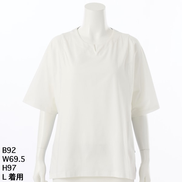 グリーンノート（gree*n[nout]）/接触冷感天竺別地付きTシャツ 【グリーンノート】【大きいサイズ】【レディース】【L・LL号】