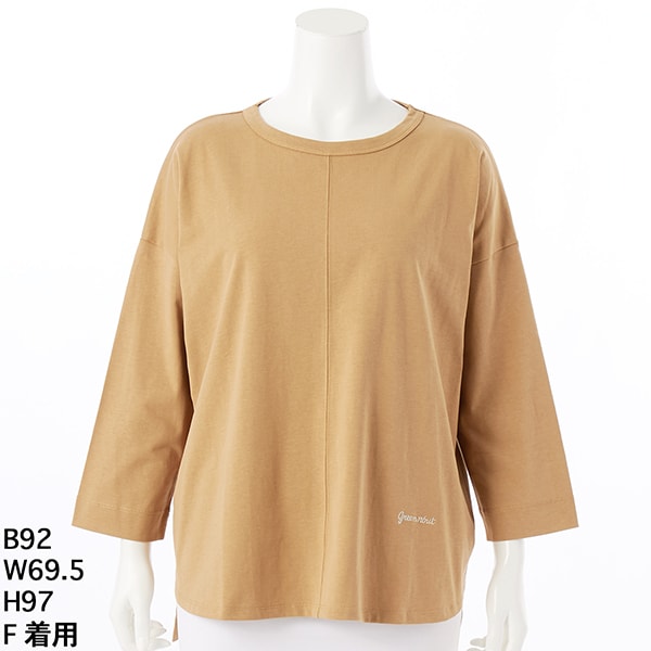 グリーンノート（gree*n[nout]）/七分袖Tシャツ 【グリーンノート】【大きいサイズ】【レディース】【F号】