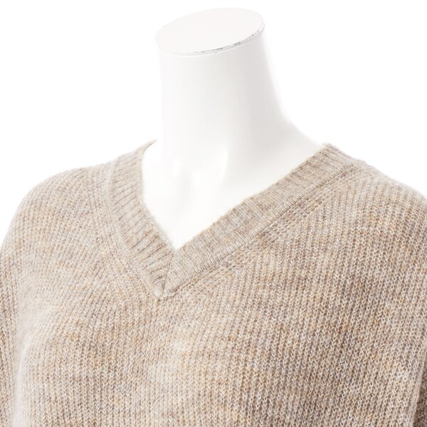 グリーンノート（gree*n[nout]）/Vネックチュニックニット【グリーンノート】【大きいサイズ】【レディース】【L・LL号】 グリーンノート（gree*n[nout]）/Vネックチュニックニット【グリーン