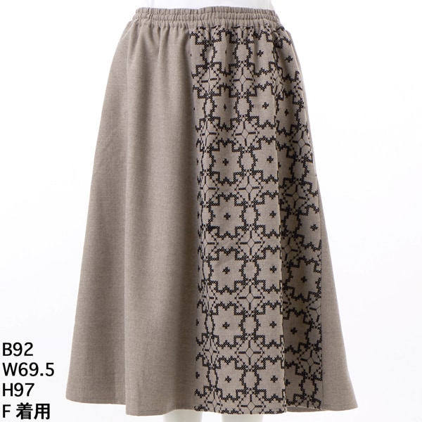 【NEW】グリーンノート（gree*n[nout]）/ナチュラルストレッチ起毛スカート【グリーンノート】【大きいサイズ】【レディース】【F号】