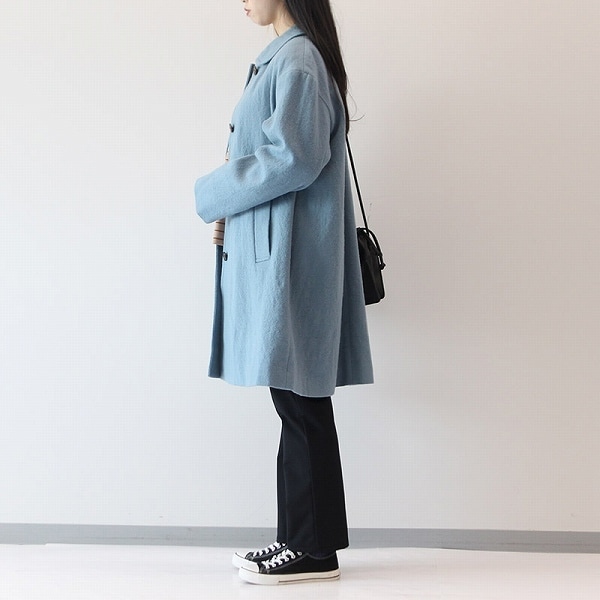 新品　エムビーミントブリーズ ウール カラー コート 大きいサイズ　LL MB mint breeze mb ミントブリーズ L〜6L ウール混 サイド