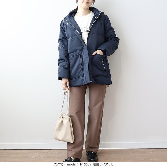 エムビー ミントブリーズ　（MB mint breeze）/【大きいサイズ】ジッパー ポケット ダウンジャケット