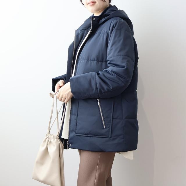 エムビー ミントブリーズ　（MB mint breeze）/【大きいサイズ】ジッパー ポケット ダウンジャケット