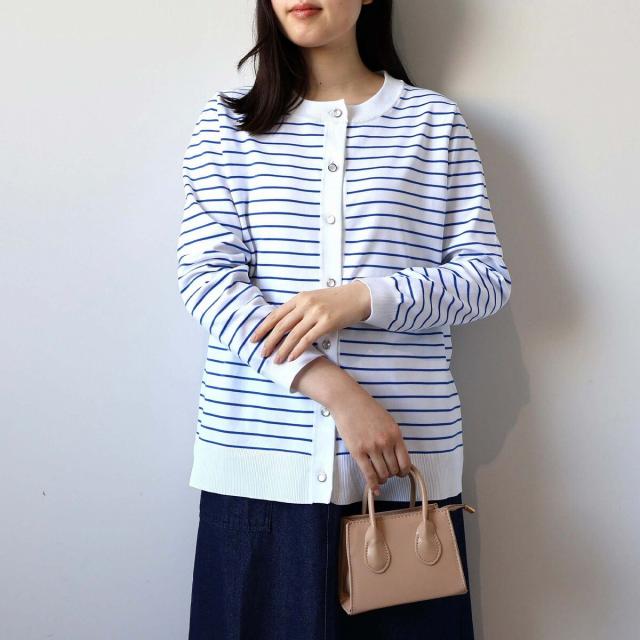 エムビー ミントブリーズ　（MB mint breeze）/【大きいサイズ】ふわ軽ニットラウンドネックカーディガン