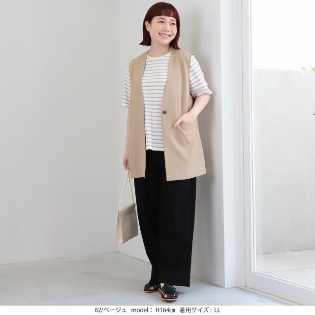 エムビー ミントブリーズ　（MB mint breeze）/【大きいサイズ】リネンライクバックシャンジレ_7