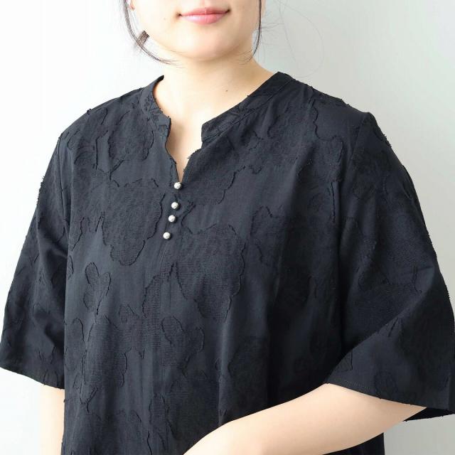 エムビー ミントブリーズ　（MB mint breeze）/【大きいサイズ】カットジャガードチュニック_4