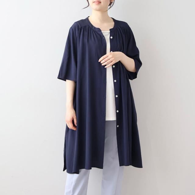 エムビー ミントブリーズ　（MB mint breeze）/【大きいサイズ】【WEB限定】衿ギャザーシャツワンピース_1