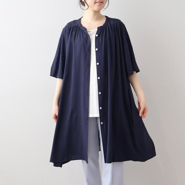 エムビー ミントブリーズ　（MB mint breeze）/【大きいサイズ】【WEB限定】衿ギャザーシャツワンピース_9