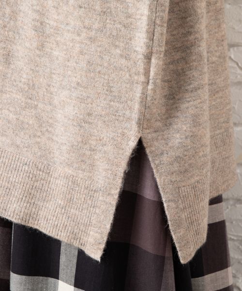 サブ ストリート/【21号(6L)〜】ウールタッチニットチュニックの通販は