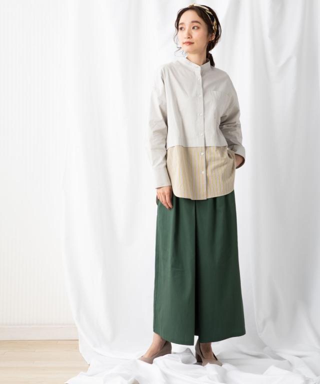 サブ ストリート/21号 【MADE IN JAPAN】ストライプ切り替えシャツ サブ ストリート/21号 【MADE IN JAPAN】ストライプ切り替えシャツの