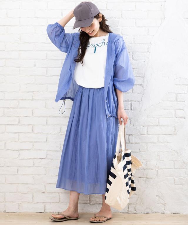 サブ ストリート（sab street）/【大きいサイズ】 9号・15号(M・3L) シアーオーガンジースカート サブ ストリート（sab street）/【大きいサイズ】 9号・15号(M・3L