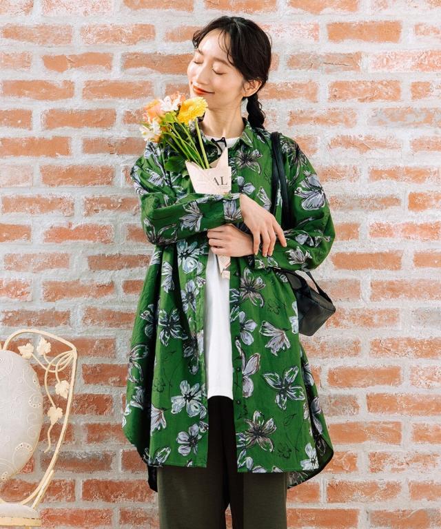 サブストリート（sab street）/【大きいサイズ】 15号(3L) ペイントフラワープリントチュニック