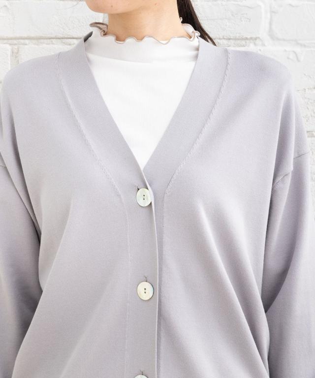 サブストリート（sab street）/【大きいサイズ】 21号(6L〜) FONTLAB 袖口配色Vカーディガン