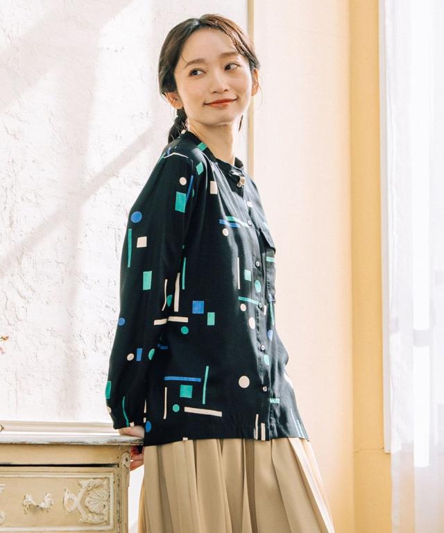 サブ ストリート/【9・15号】『LOUIZON』幾何モチーフブラウス サブ ストリート/【9・15号】『LOUIZON』幾何モチーフブラウス サブ