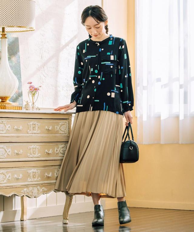 サブストリート（sab street）/【大きいサイズ】 9号・15号(M・3L) アシメプリーツスカート サブストリート（sab street）/【大きいサイズ】 9号・15号(M・3L