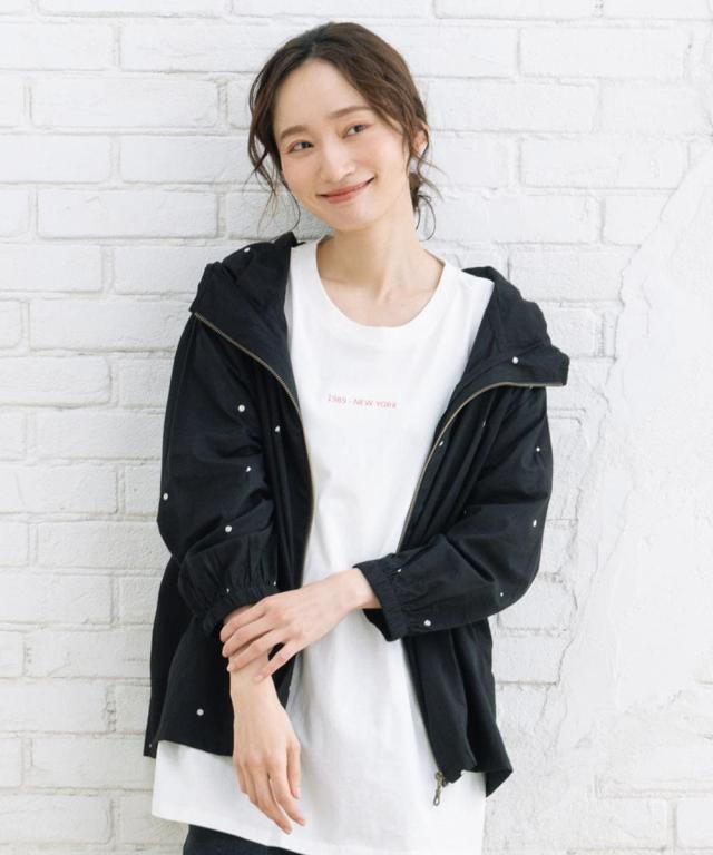 サブストリート（sab street）/【大きいサイズ】 9号・15号 INDESIGN プリント＆シャイニードットブルゾン