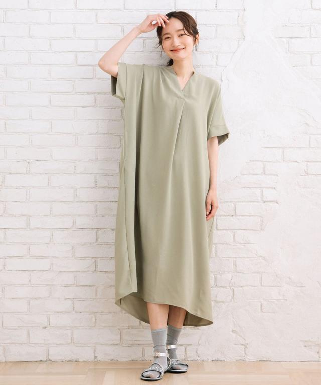 サブストリート（sab street）/【web限定】【大きいサイズ】 15号(3L) ライトジョーゼットスキッパーワンピース