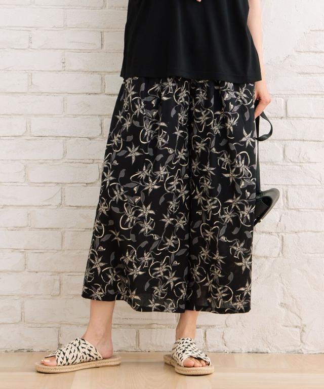 平和屋着物＊夏物 小紋 絽 笹の葉文様 洗える着物 AABB0496st