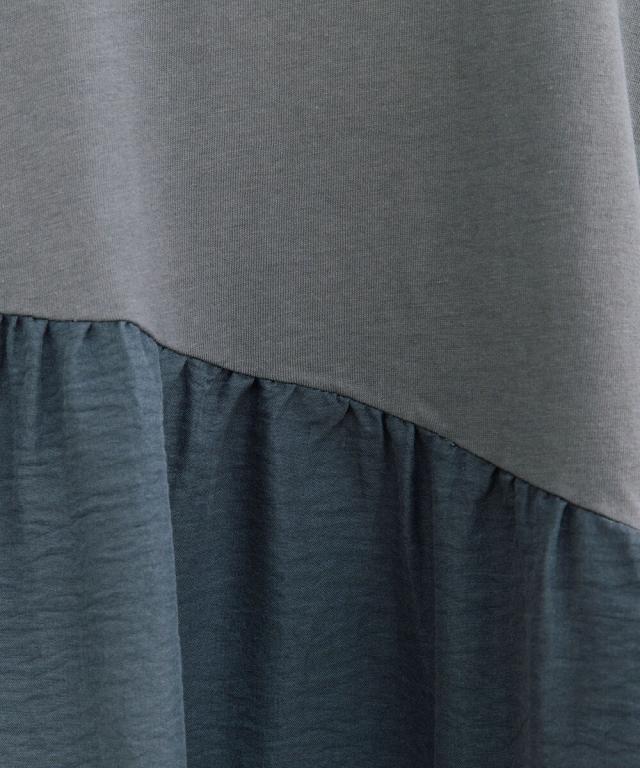 サブストリート（sab street）/15号(3L) 異素材コンビカラーブロック