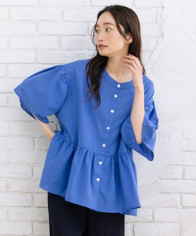 サブストリート（sab street）/【sabstreet bis】【web限定】15号(3L) 【接触冷感】フレアブラウス