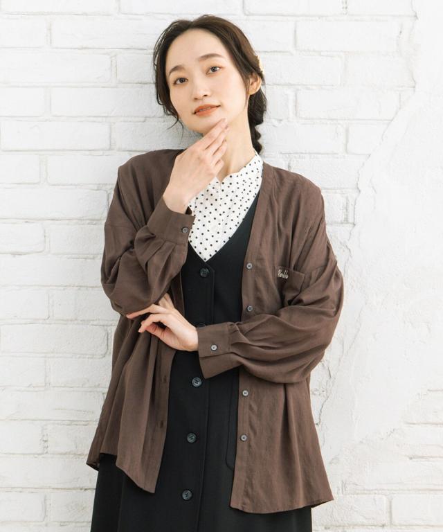 サブストリート（sab street）/【大きいサイズ】15号(3L) FONTLAB 気流染めワンポイントロゴゆるシャツ