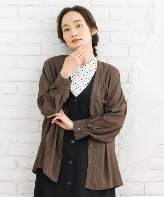 サブストリート（sab street）/【大きいサイズ】21号(6L〜) FONTLAB 気流染めワンポイントロゴゆるシャツ