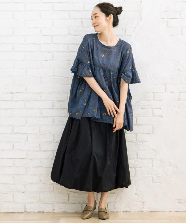 サブストリート（sab street）/【大きいサイズ】21号(6L〜) カモメ×水彩ドットプリント2wayブラウス_12