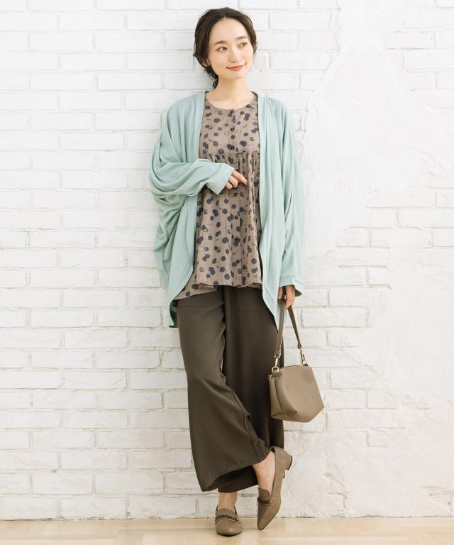 サブストリート（sab street）/【大きいサイズ】21号(6L〜) カモメ×水彩ドットプリント2wayブラウス_5