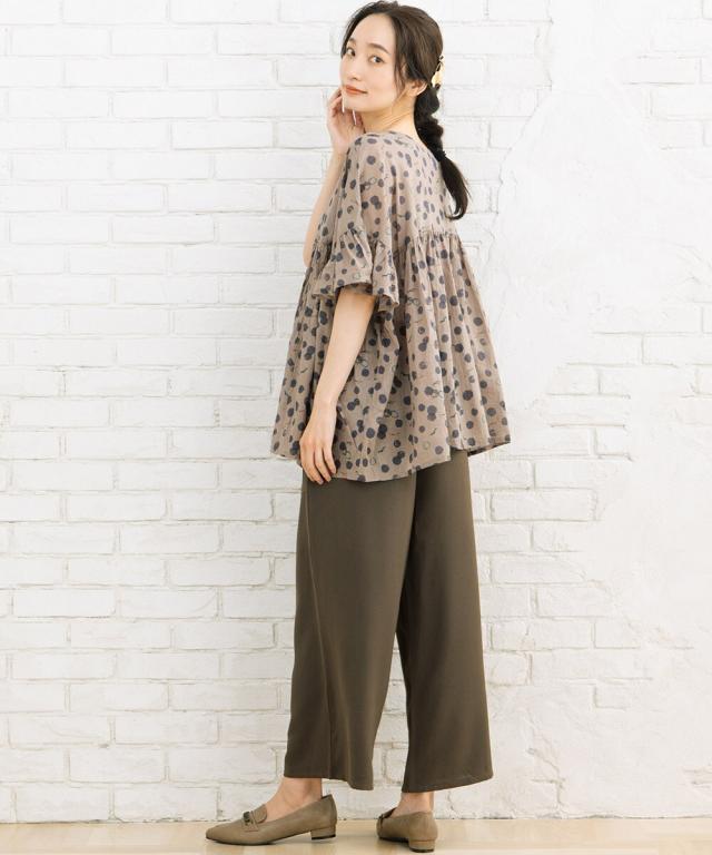 サブストリート（sab street）/【大きいサイズ】21号(6L〜) カモメ×水彩ドットプリント2wayブラウス_8