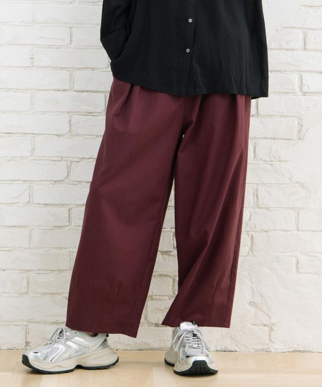サブストリート（sab street）/【大きいサイズ】15号(3L) FONTLAB リネンブレンドカーブパンツ