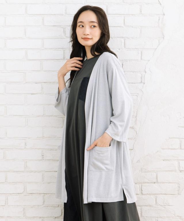 サブストリート（sab street）/【大きいサイズ】 【アンチピリング・イージーケア】着流しロングカットカーディガン