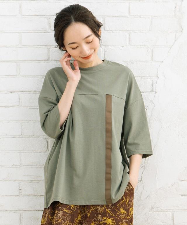 サブストリート（sab street）/【大きいサイズ】21号(6L〜) FONTLAB テープラインTシャツ