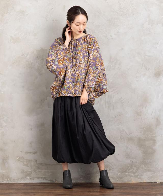 サブストリート（sab street）/【大きいサイズ】21号(6L〜) フラワープリントバルーンブラウス サブストリート（sab street）/【大きいサイズ】21号(6L〜) フラワー