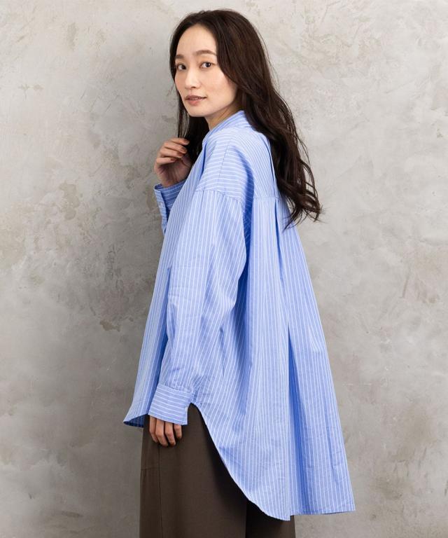 サブストリート（sab street）/【大きいサイズ】【sabstreet bis】【web限定】15号(3L) ドビーストライプシャツ