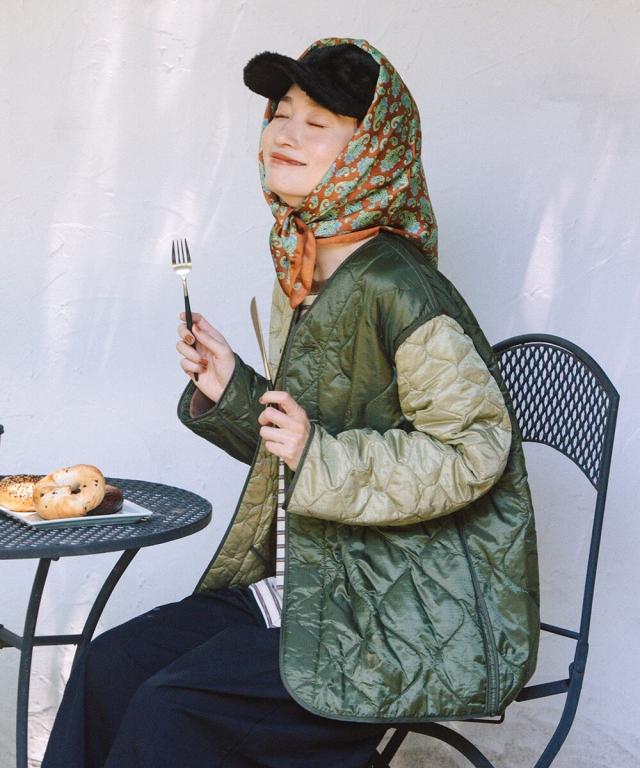 サブストリート（sab street）/【大きいサイズ】21号(6L〜) FONTLAB キルティングMIXブルゾン