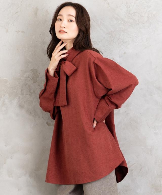 サブストリート（sab street）/【大きいサイズ】【sabstreet bis】【web限定】ボウタイチュニック