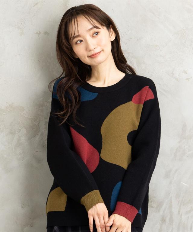 サブストリート（sab street）/【大きいサイズ】FONTLAB カラフルペイントニット サブストリート（sab street）/【大きいサイズ】FONTLAB カラフル