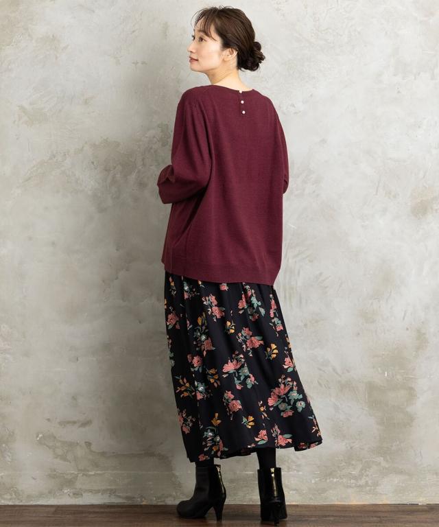 サブストリート（sab street）/【大きいサイズ】21号(6L〜) (ロジーク) [30th]ビジューブローチライクニット_8