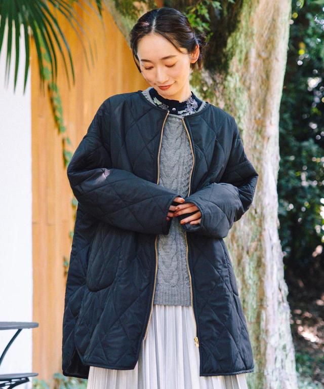 サブストリート（sab street）/【大きいサイズ】21号(6L〜) ファー×キルティングリバーシブルコート