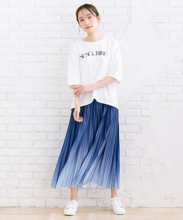 サブストリート（sab street）/【大きいサイズ】グラデーションプリーツスカート_17