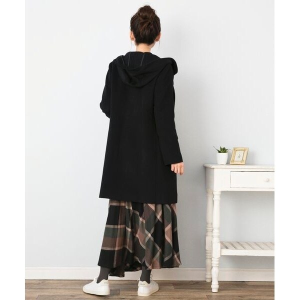 サブストリート（sab street）/【21号(6L)〜】【大きいサイズ】比翼仕立てフーデットコート サブストリート（sab street）/【21号(6L)〜】【大きいサイズ】比翼