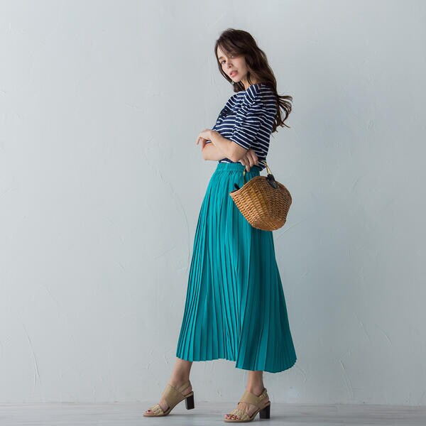 ビアッジョブルー/チュールロゴTシャツ≪洗濯機で洗える≫