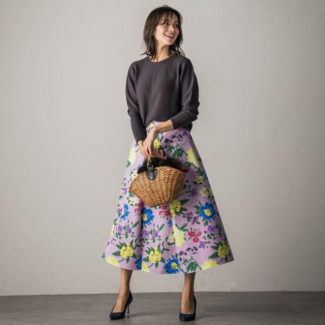 Viaggio Blu / ビアッジョブルー シアーフラワージャガードプルオーバー≪洗濯機で洗える≫ ビアッジョブルー Viaggio Blu シアーフラワージャガードプル