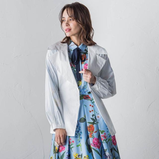 ビアッジョブルー（Viaggio blu）/ファリーロ撥水ショートトレンチ≪手洗い可能≫