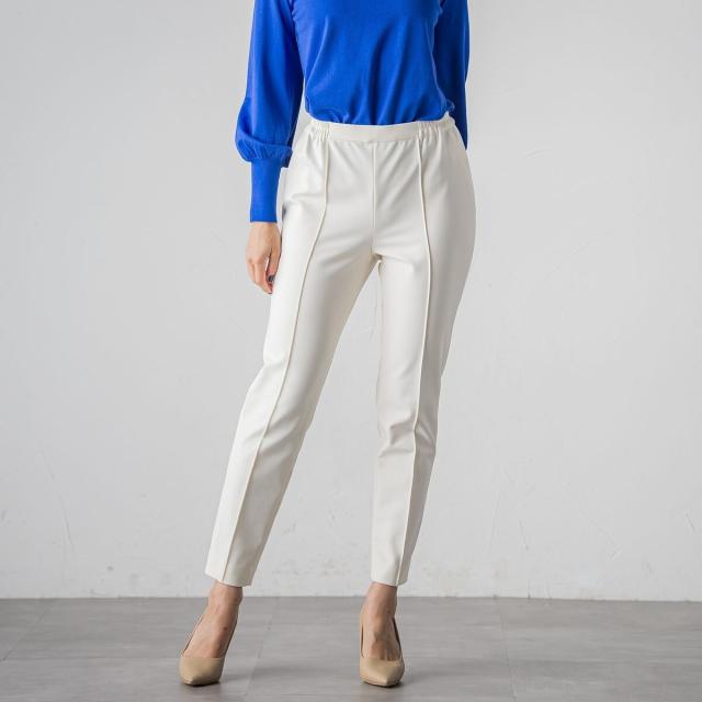 ビアッジョブルー（Viaggio blu）/ダブルクロスバックピーチテーパードパンツ≪洗濯機で洗える≫の通販は