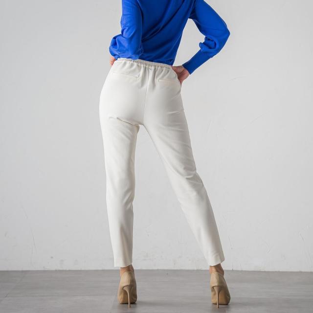 ビアッジョブルー（Viaggio blu）/ダブルクロスバックピーチテーパードパンツ≪洗濯機で洗える≫の通販は